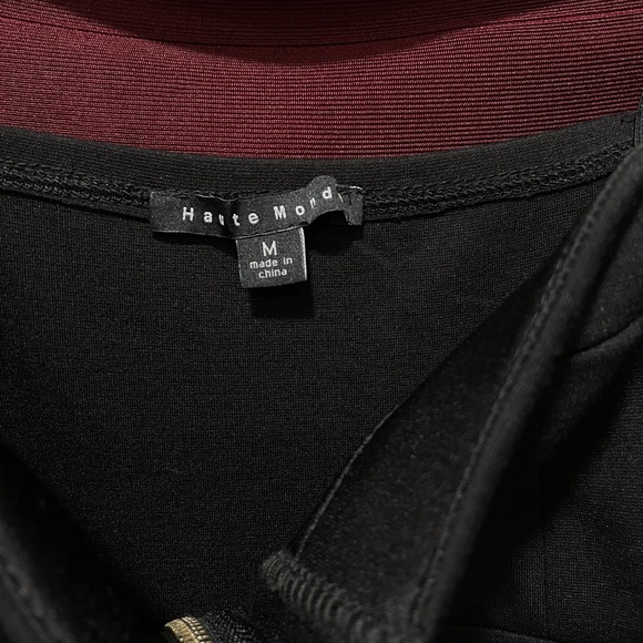 HAUTE MONDE BODYCON ZIP UP FRONT DRESS. - Picture 4 of 5